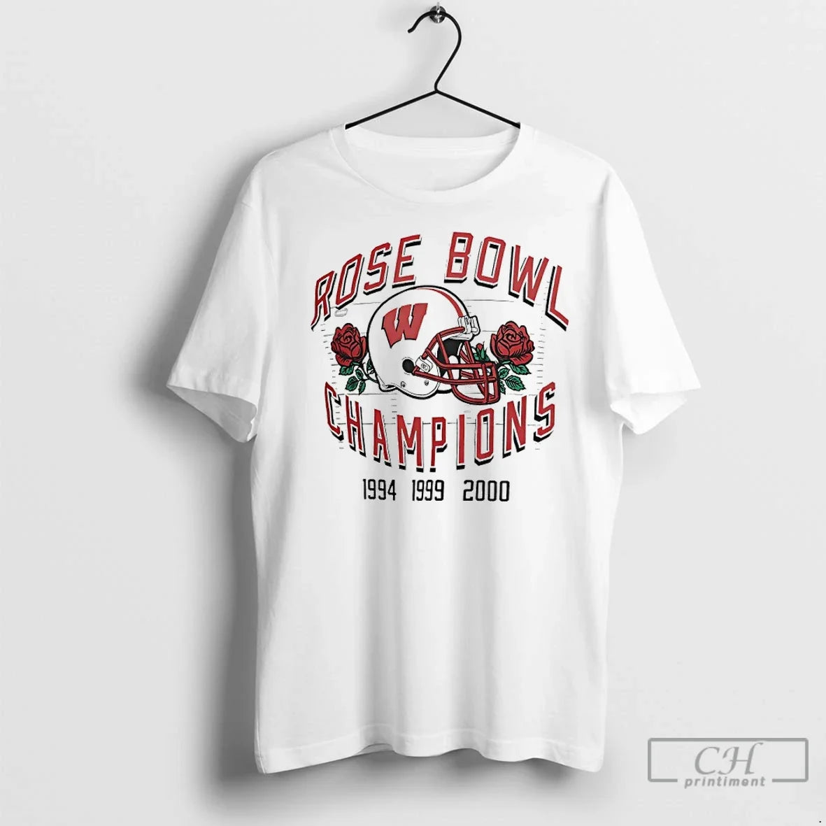 Premium Wisconsin Badgers Rose Bowl 3x Champions - Adult & Kids T-Shirts, Sweatshirts & Hoodies apparel design preview 1