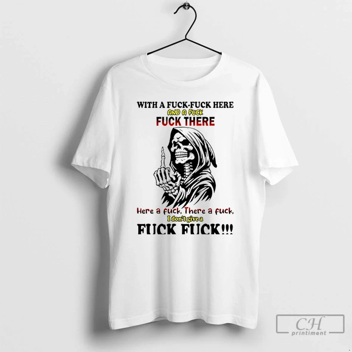 Premium With A Fuck Here And There - Adult & Kids T-Shirts, Sweatshirts & Hoodies apparel design preview 1
