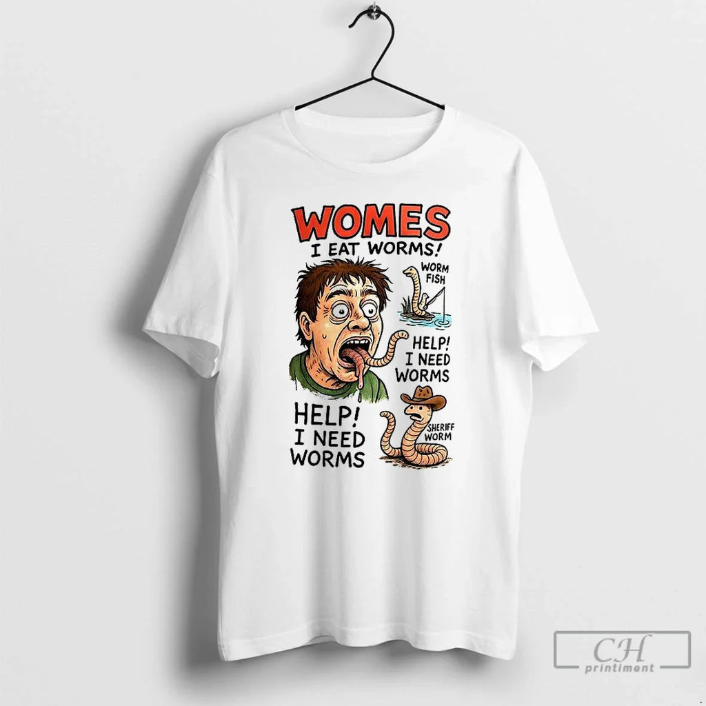 Premium Womes I Eat Worms - Adult & Kids T-Shirts, Sweatshirts & Hoodies apparel design preview 1
