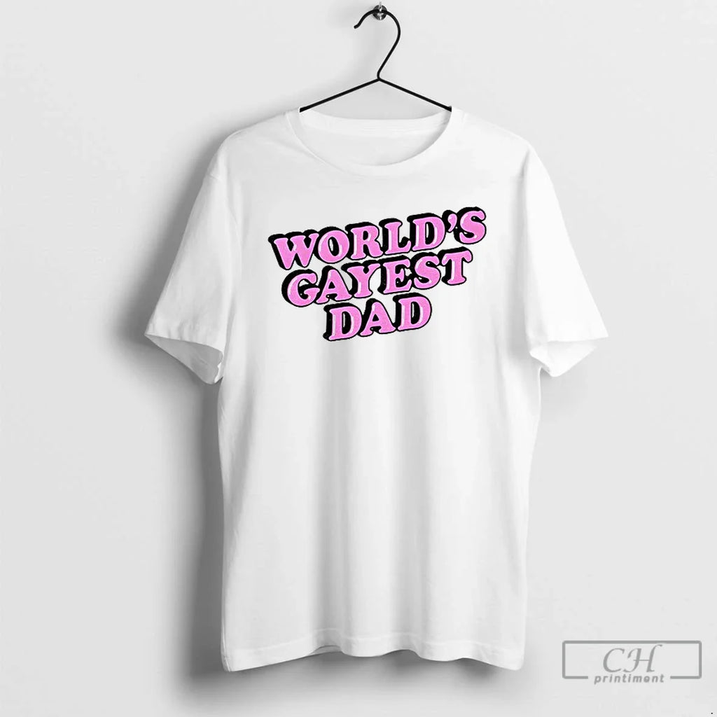 Premium Worlds Gayest Dad Lgbt - Adult & Kids T-Shirts, Sweatshirts & Hoodies apparel design preview 1