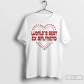 Premium Worlds Best Ex Girlfriend Heart Valentines - Adult & Kids T-Shirts, Sweatshirts & Hoodies apparel design preview 1