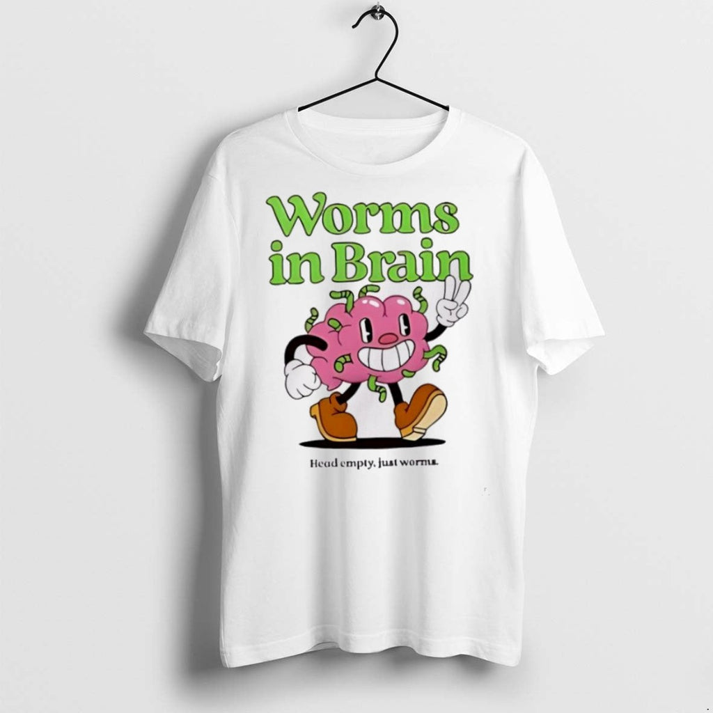 Premium Worms In Brain Head Empty Just Funny - Adult & Kids T-Shirts, Sweatshirts & Hoodies apparel design preview 1