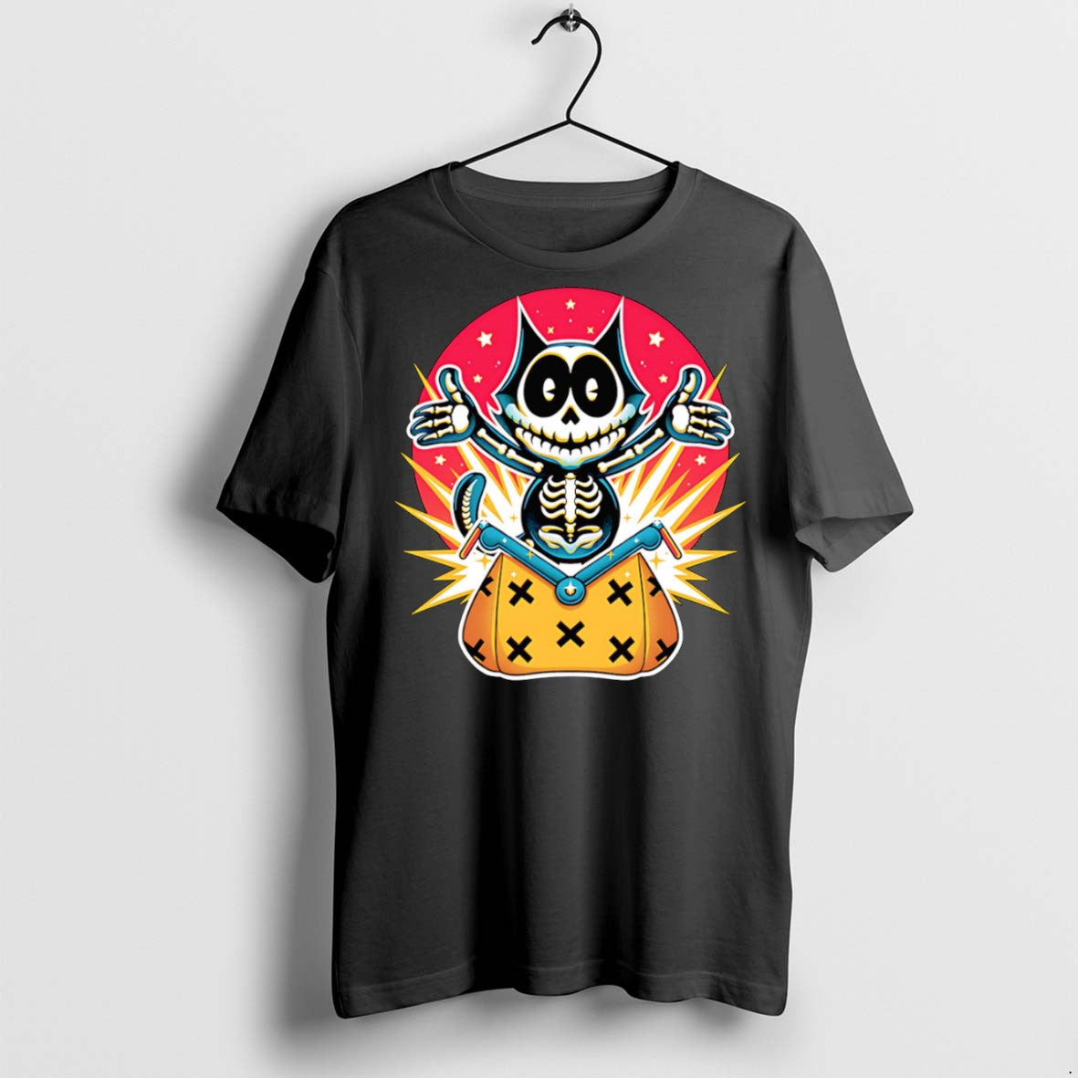 Premium X Ray Cat Cartoon - Adult & Kids T-Shirts, Sweatshirts & Hoodies apparel design preview 1