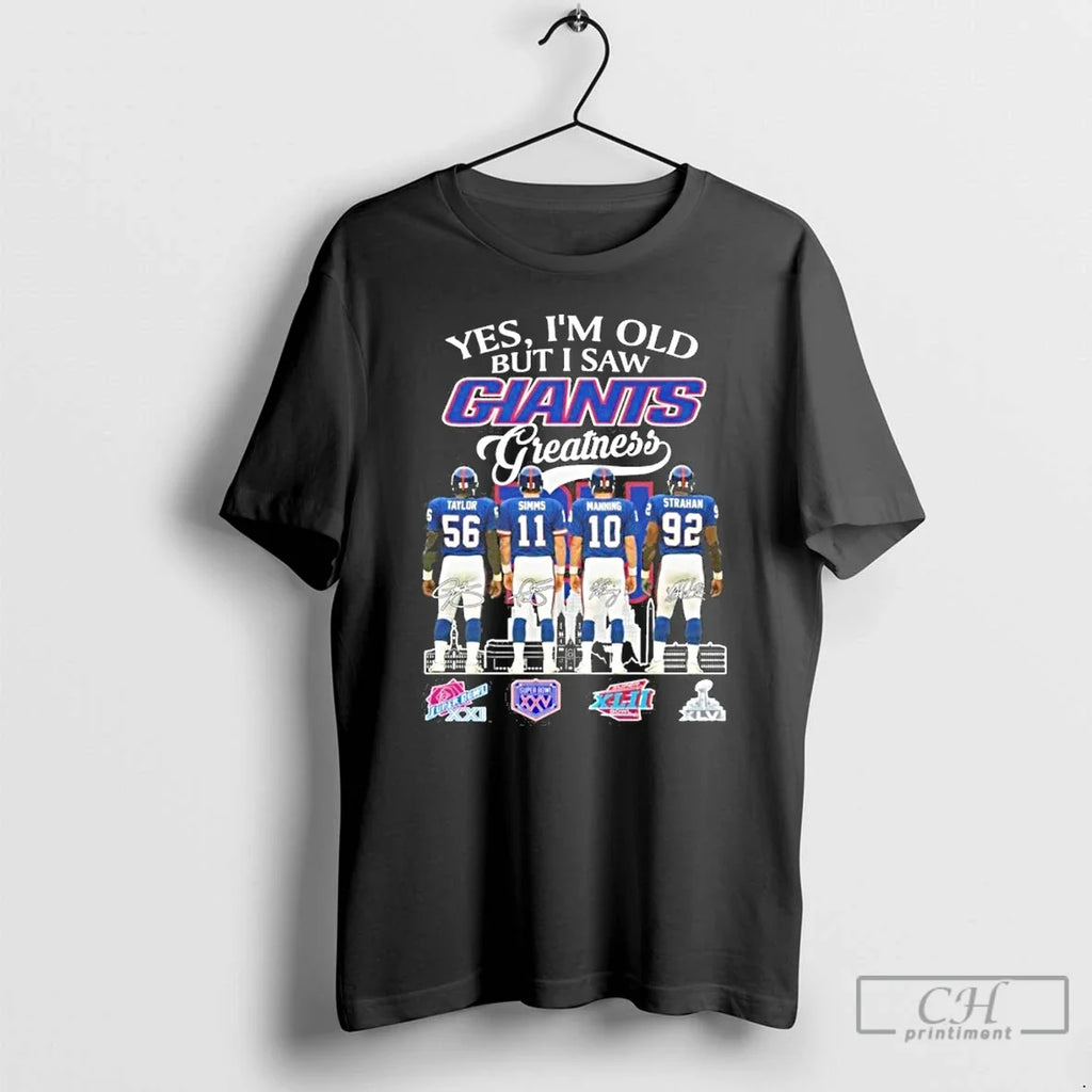 Premium Yes Im Old But I Saw Giants Greatness Player - Adult & Kids T-Shirts, Sweatshirts & Hoodies apparel design preview 1