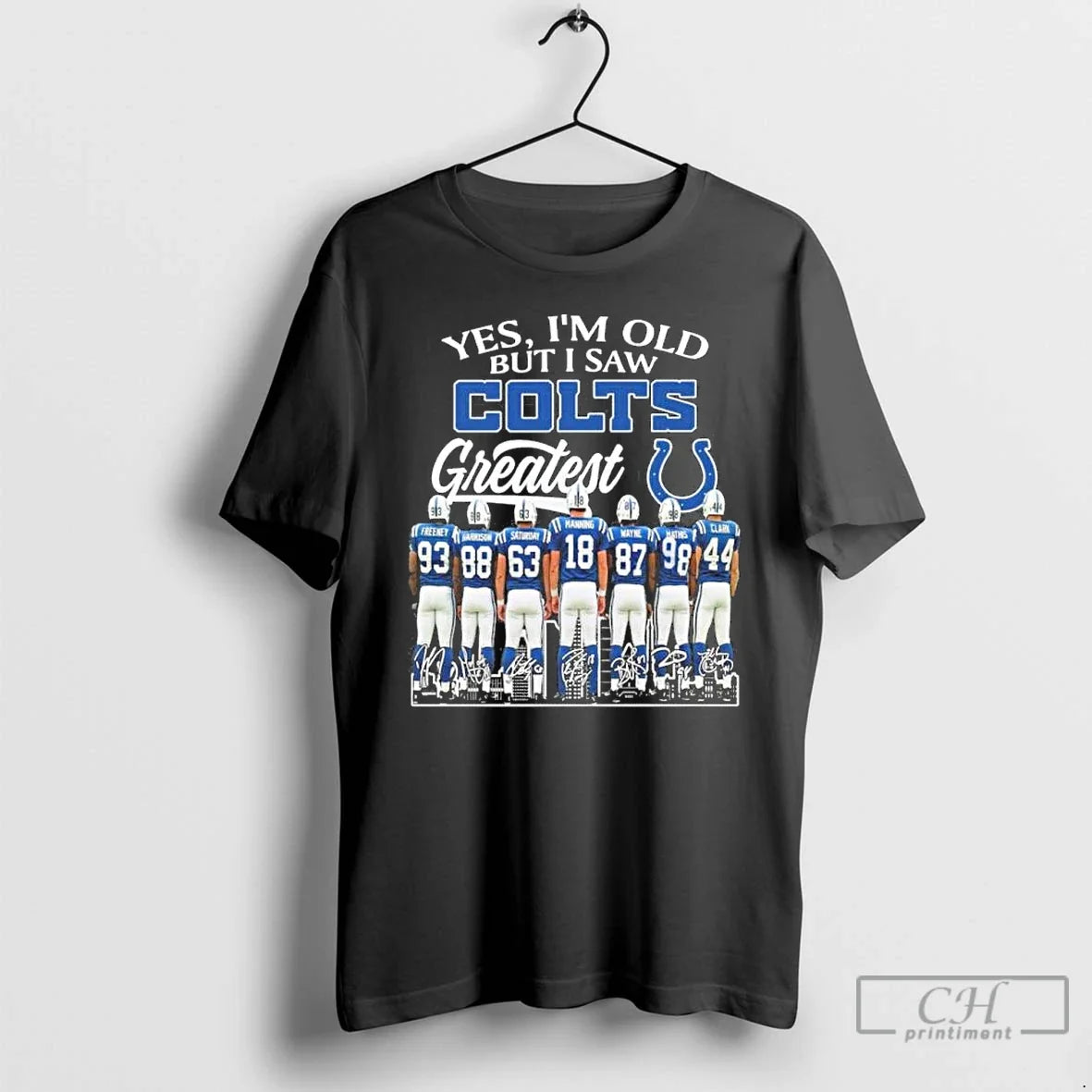 Premium Yes Im Old But I Saw Indianapolis Colts - Adult & Kids T-Shirts, Sweatshirts & Hoodies apparel design preview 1