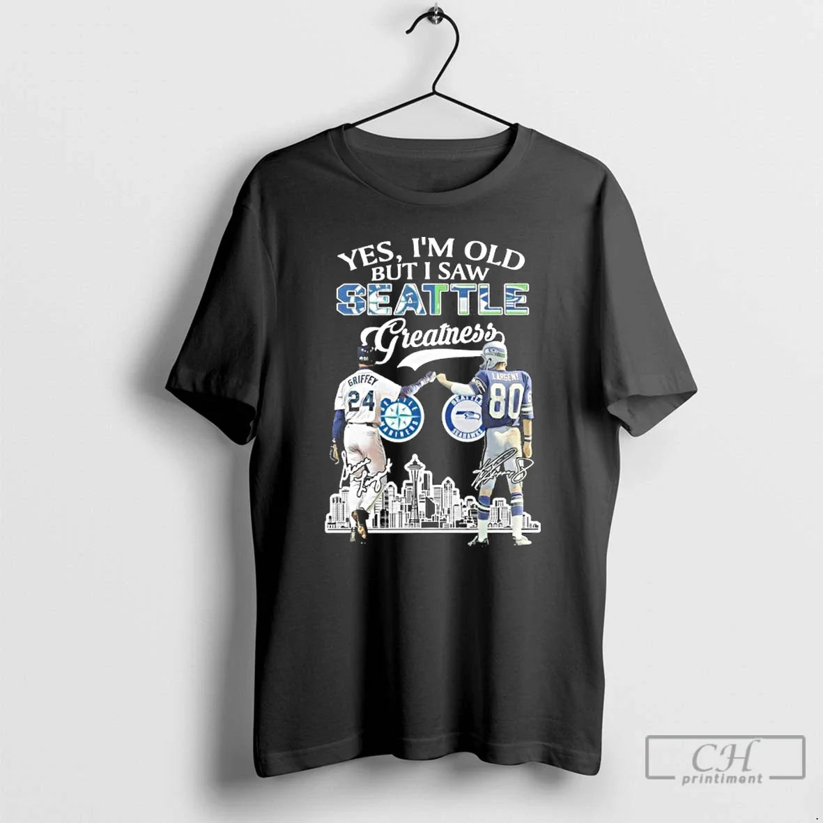 Premium Yes Im Old But I Saw Seattle Legends Griffey - Adult & Kids T-Shirts, Sweatshirts & Hoodies apparel design preview 1