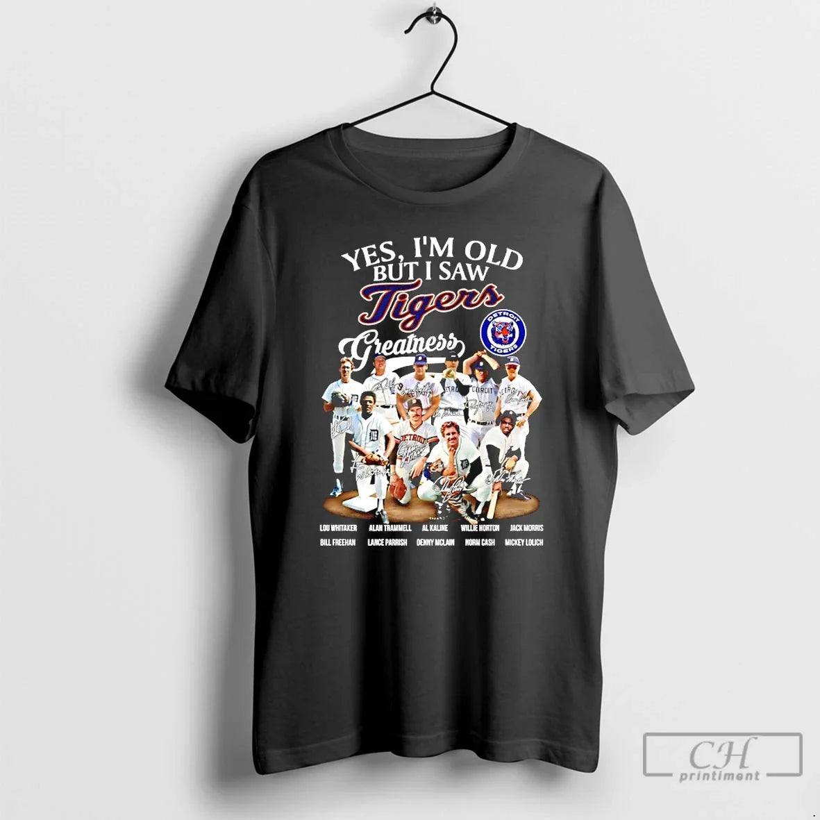 Premium Yes Im Old But I Saw Detroit Tigers Greatness - Adult & Kids T-Shirts, Sweatshirts & Hoodies apparel design preview 1