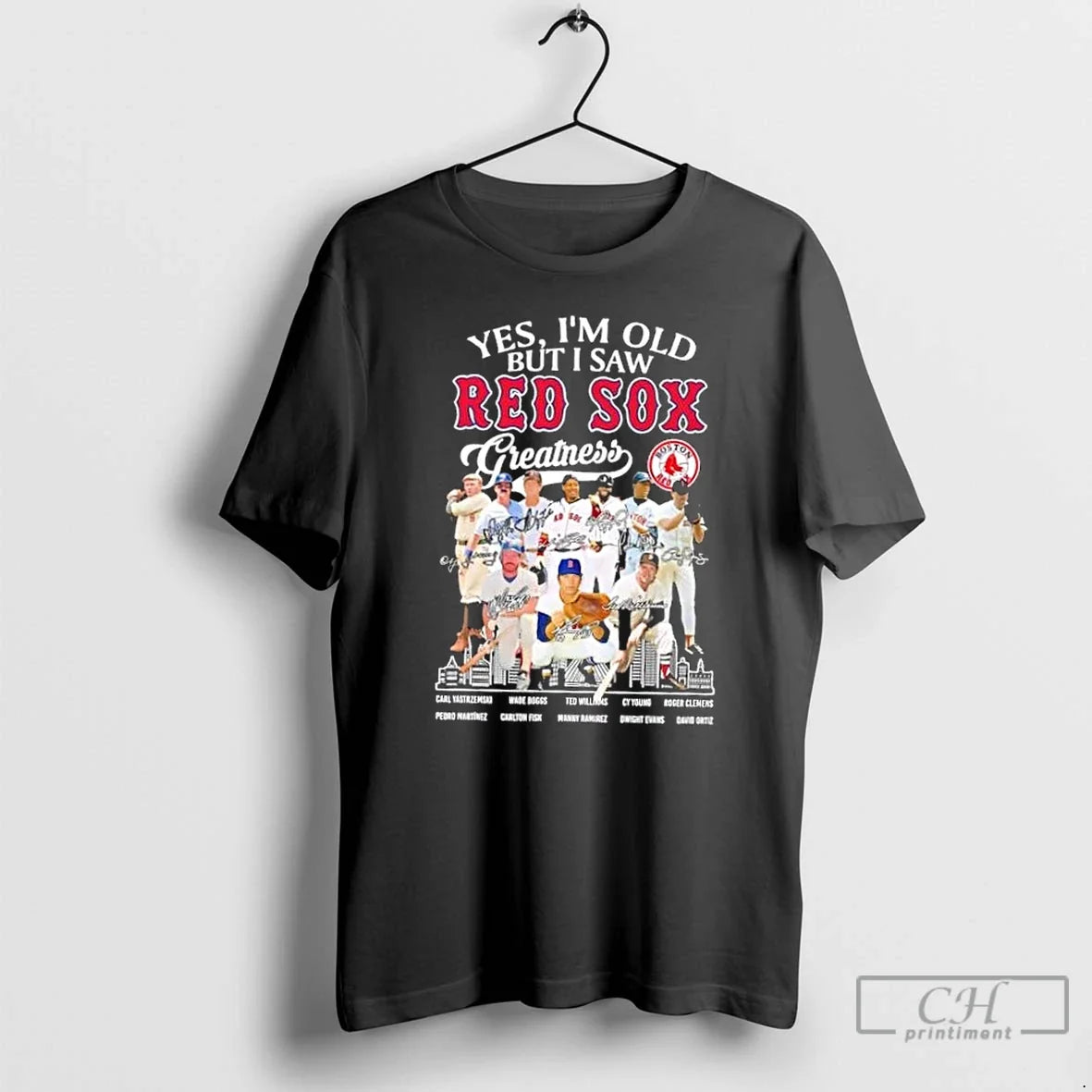 Premium Yes Im Old But I Saw Greatness Boston Red Sox - Adult & Kids T-Shirts, Sweatshirts & Hoodies apparel design preview 1