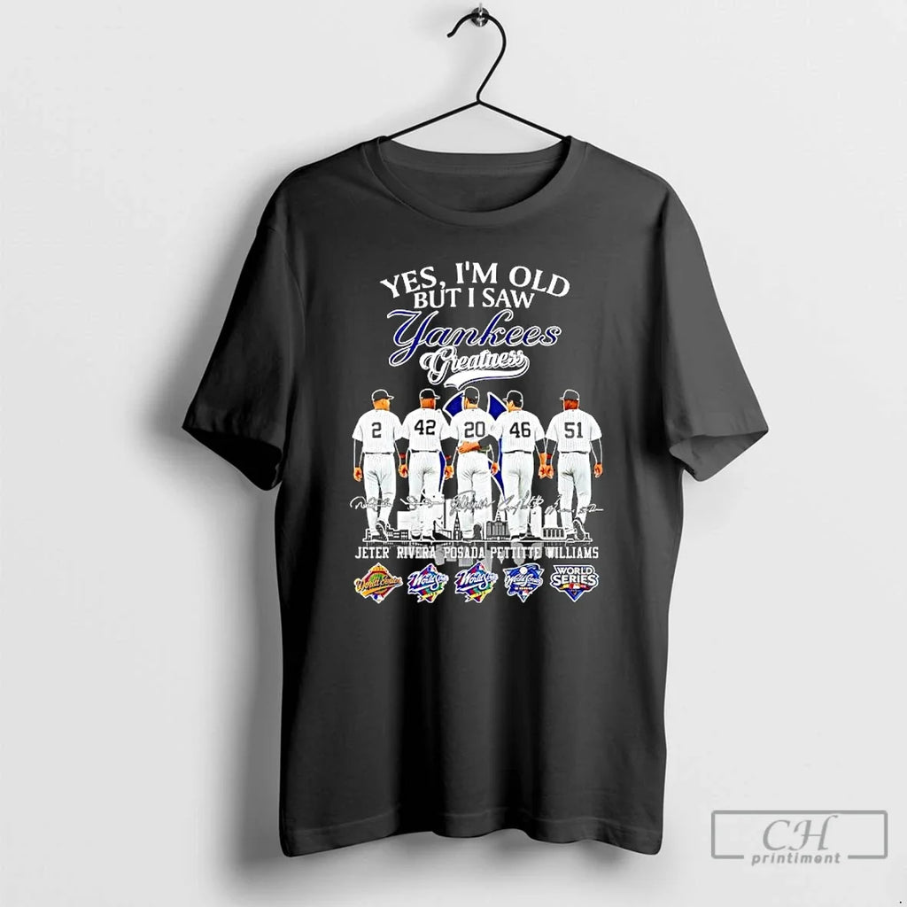 Premium Yes Im Old But I Saw New York Yankees - Adult & Kids T-Shirts, Sweatshirts & Hoodies apparel design preview 1