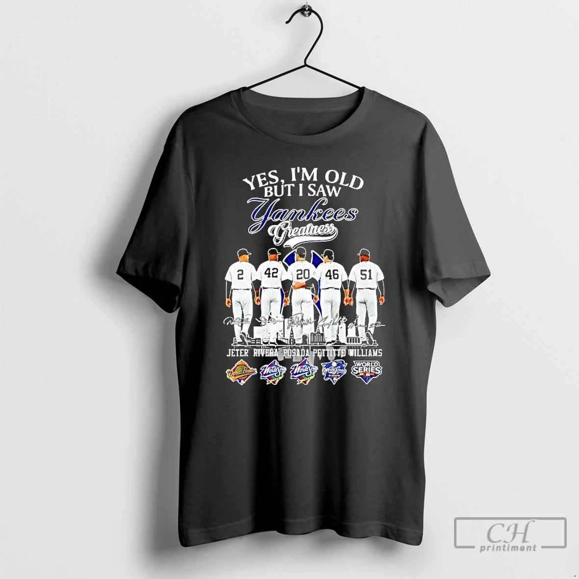 Premium Yes Im Old But I Saw New York Yankees - Adult & Kids T-Shirts, Sweatshirts & Hoodies apparel design preview 1