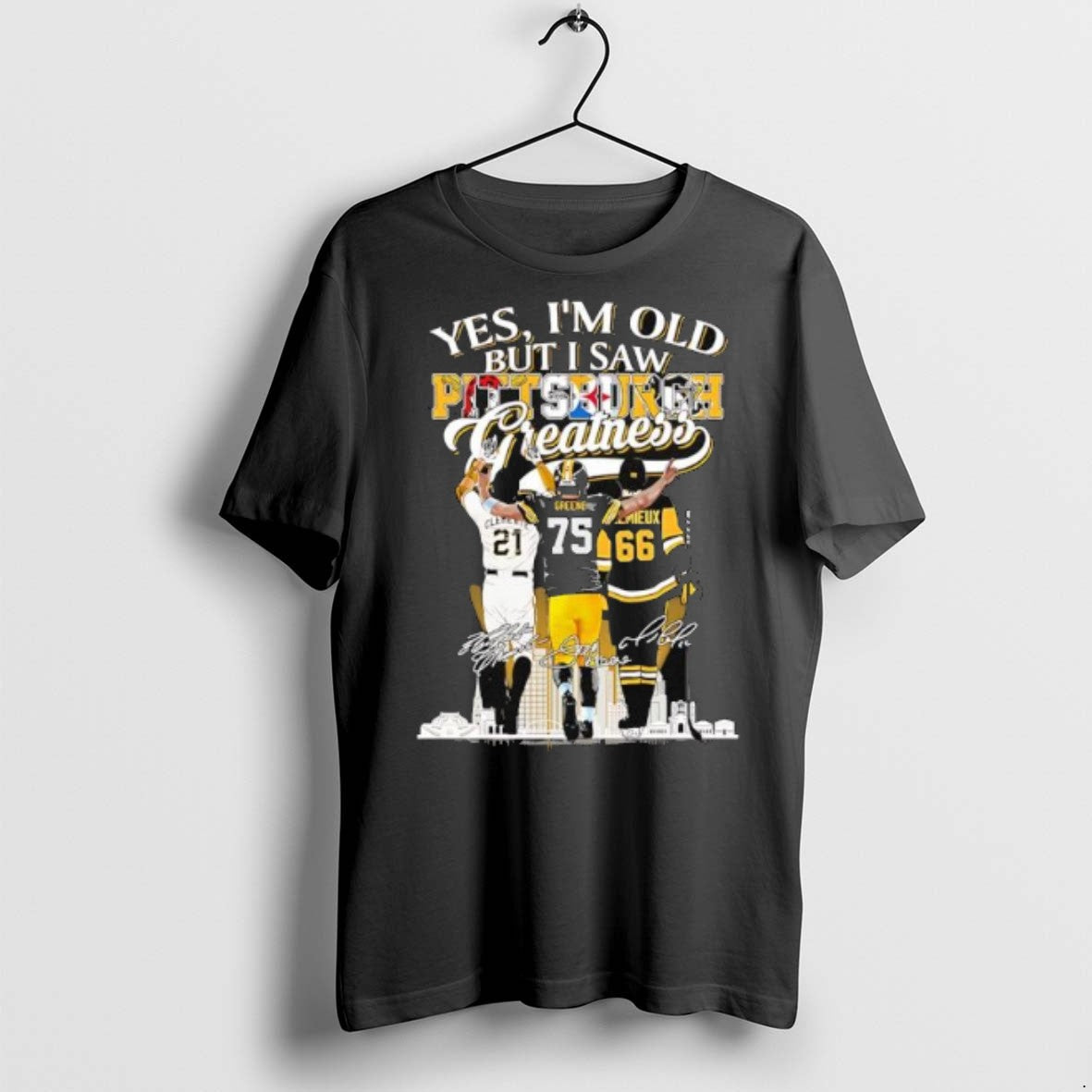 Premium Yes Im Old But I Saw Pittsburgh Sports X - Adult & Kids T-Shirts, Sweatshirts & Hoodies apparel design preview 1