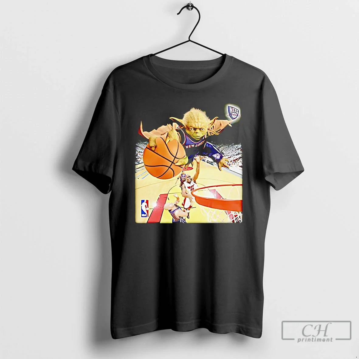 Premium Yoda Slam Dunk Ballin Nets - Adult & Kids T-Shirts, Sweatshirts & Hoodies apparel design preview 1