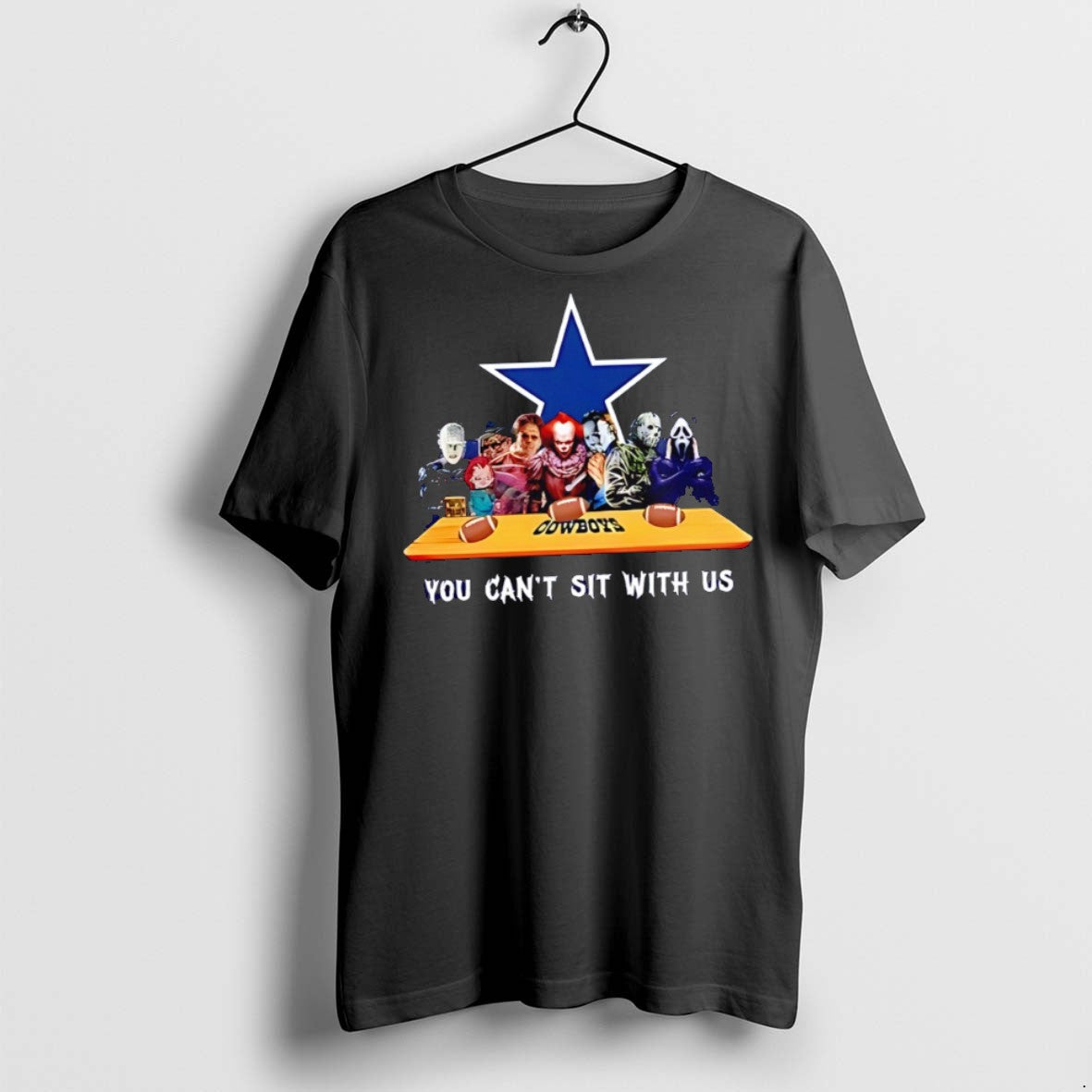 Premium You Cant Sit With Us Cowboys Football Horror - Adult & Kids T-Shirts, Sweatshirts & Hoodies apparel design preview 1
