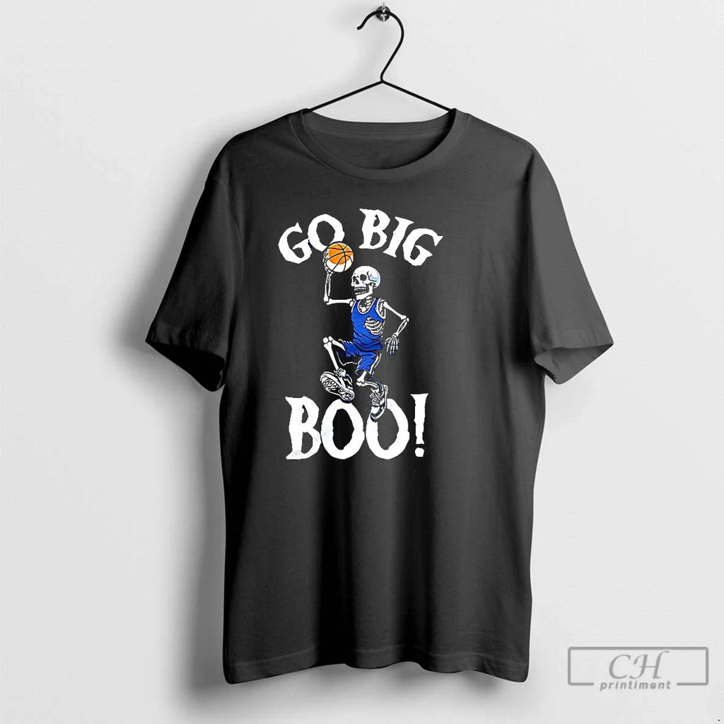 Premium Skeleton Playing Basketball Go Big Boo - Adult & Kids T-Shirts, Sweatshirts & Hoodies apparel design preview 1