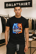Pressure Boyz MH gauge with blue and orange fire - Adult & Kids T-Shirts, Sweatshirts & Hoodies apparel design preview 1