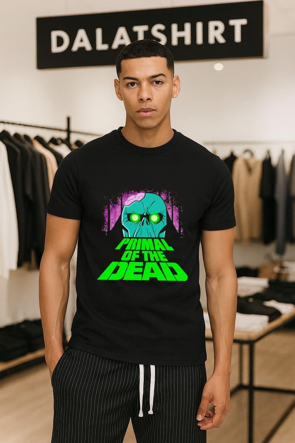 Primal of the Dead Green Zombie Head - Adult & Kids T-Shirts, Sweatshirts & Hoodies apparel design preview 1