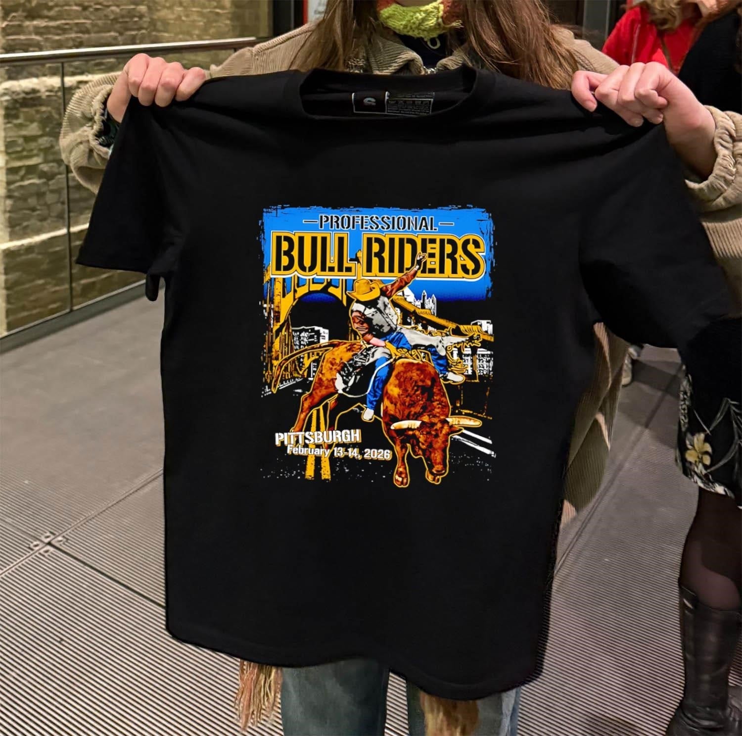 Professional Bull Riders Pittsburgh February 13-14 - Adult & Kids T-Shirts, Sweatshirts & Hoodies apparel design preview 2