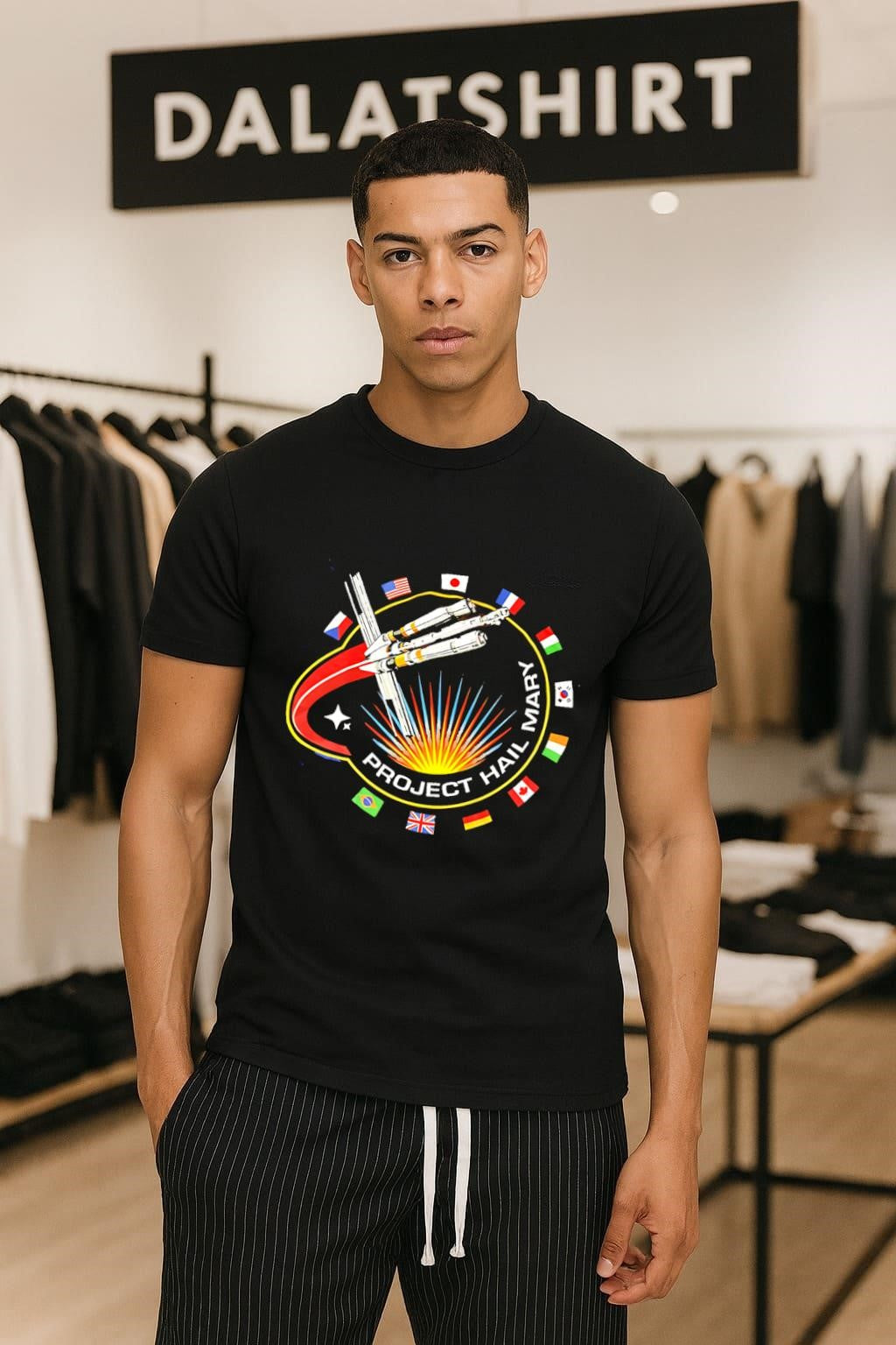 Project Hail Mary Space Mission Logo International - Adult & Kids T-Shirts, Sweatshirts & Hoodies apparel design preview 1