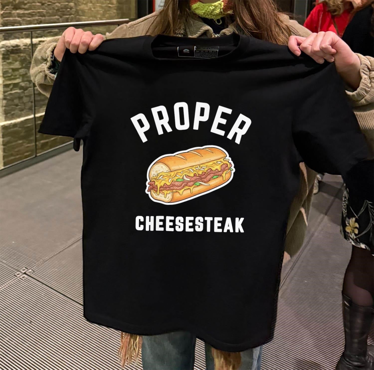 Proper Cheesesteak sandwich with steak and onions - Adult & Kids T-Shirts, Sweatshirts & Hoodies apparel design preview 2