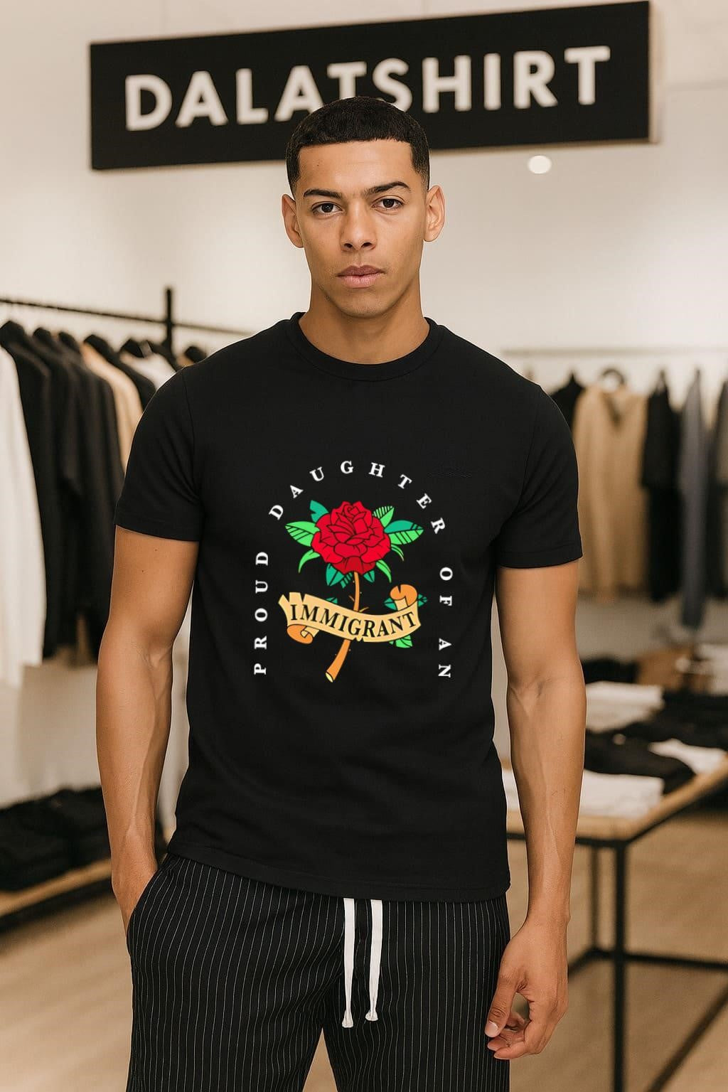 Proud Daughter of an Immigrant - Adult & Kids T-Shirts, Sweatshirts & Hoodies apparel design preview 1