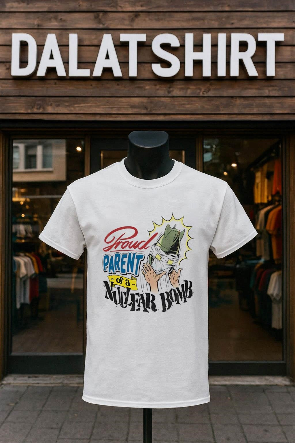 Proud Parent Of A Nuclear Bomb Cartoon - Adult & Kids T-Shirts, Sweatshirts & Hoodies apparel design preview 1