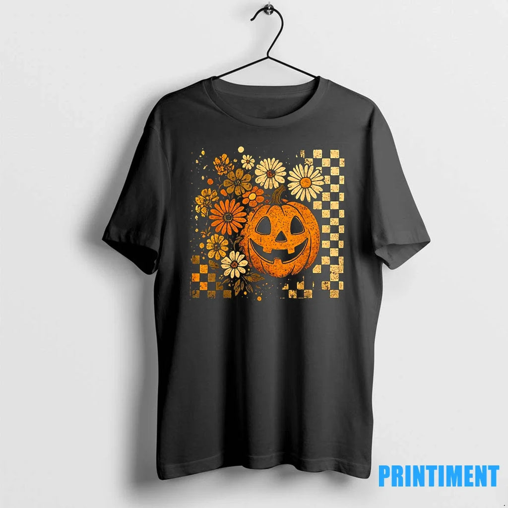 Pumpkin Sunflower Daisy Thanksgiving Halloween Fall - Adult & Kids T-Shirts, Sweatshirts & Hoodies apparel design preview 1