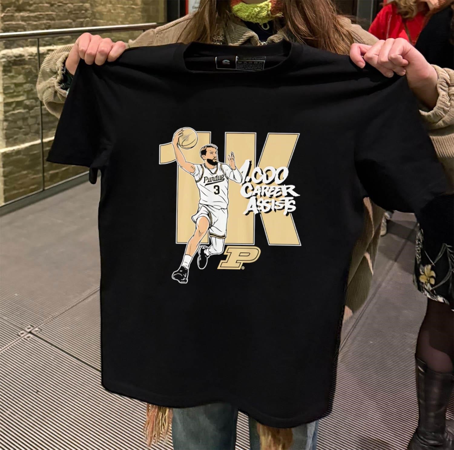 Purdue 1000 Career Assists basketball player - Adult & Kids T-Shirts, Sweatshirts & Hoodies apparel design preview 2
