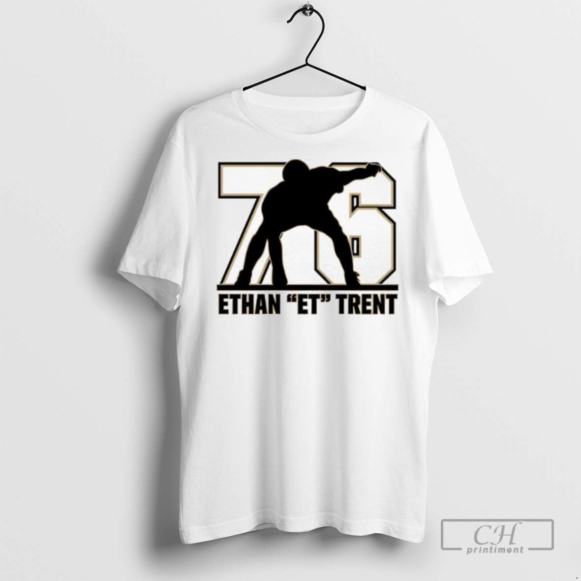Purdue Boilermakers Ethan Et Trent Number 76 - Adult & Kids T-Shirts, Sweatshirts & Hoodies apparel design preview 1