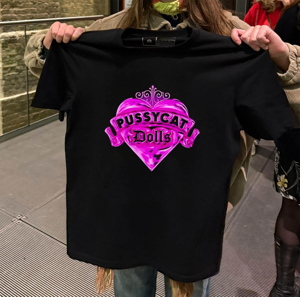 Pussycat Dolls Pink Heart Ribbon Logo - Adult & Kids T-Shirts, Sweatshirts & Hoodies apparel design preview 2