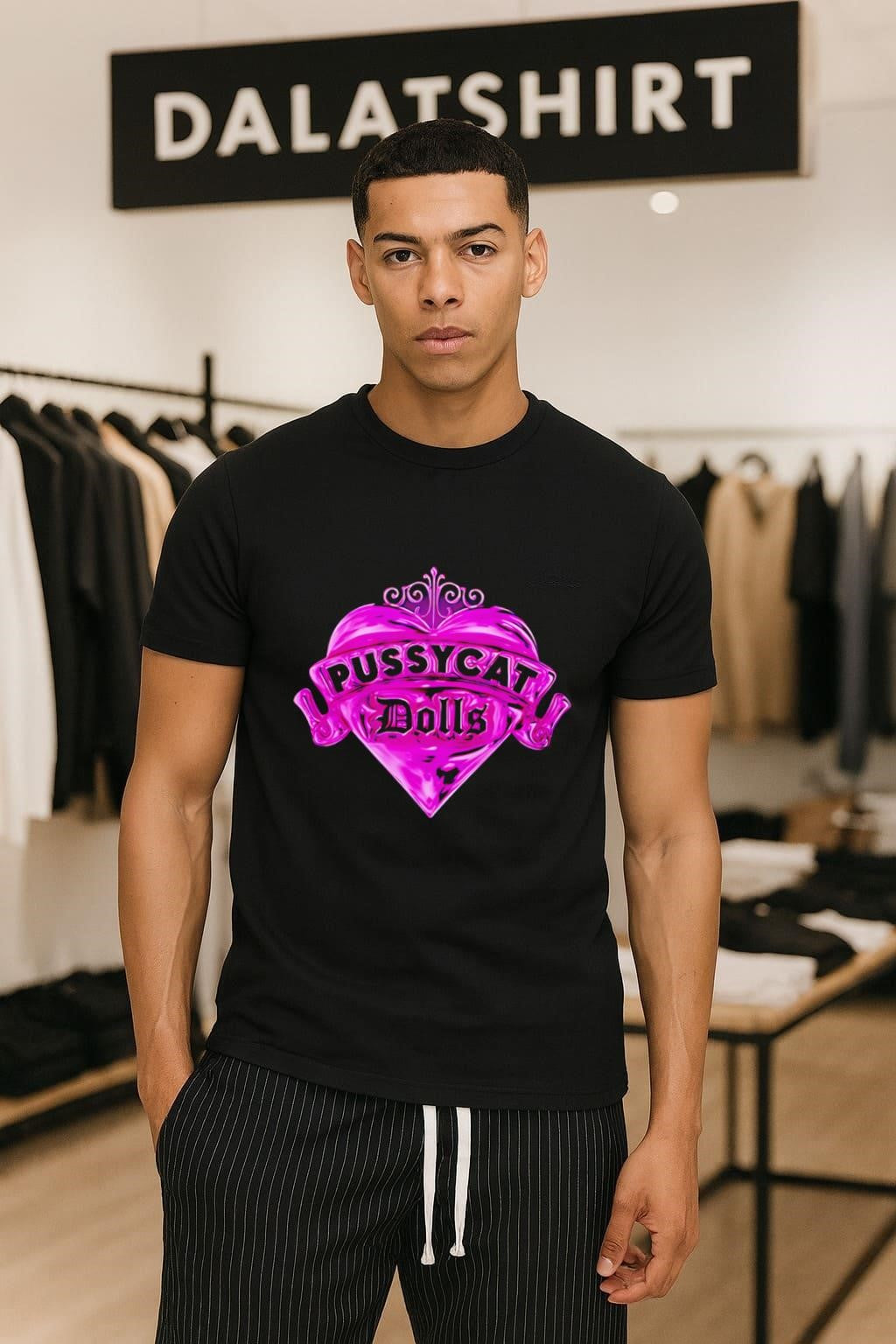 Pussycat Dolls Pink Heart Ribbon Logo - Adult & Kids T-Shirts, Sweatshirts & Hoodies apparel design preview 1