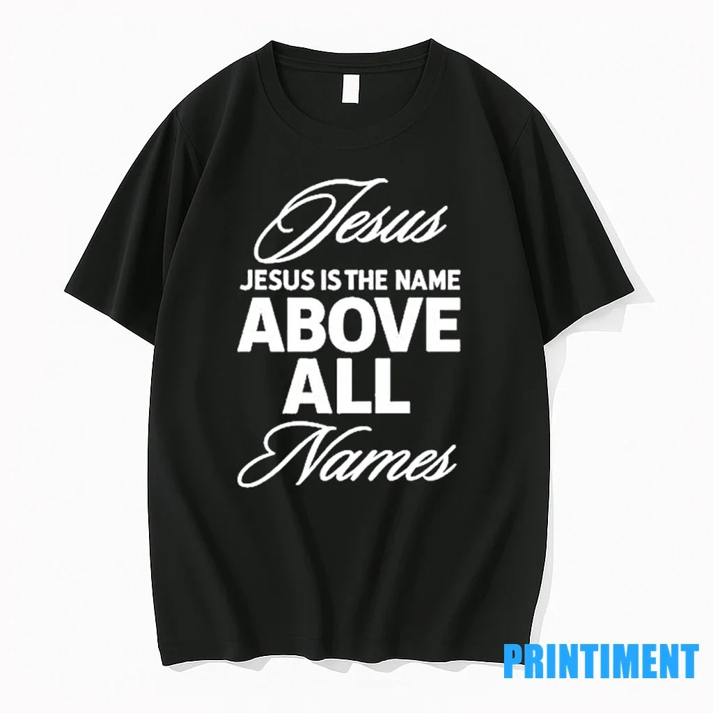 Qb Justin Fields Wearing Jesus Is The Name Above All - Adult & Kids T-Shirts, Sweatshirts & Hoodies apparel design preview 1