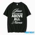 Qb Justin Fields Wearing Jesus Is The Name Above All - Adult & Kids T-Shirts, Sweatshirts & Hoodies apparel design preview 1
