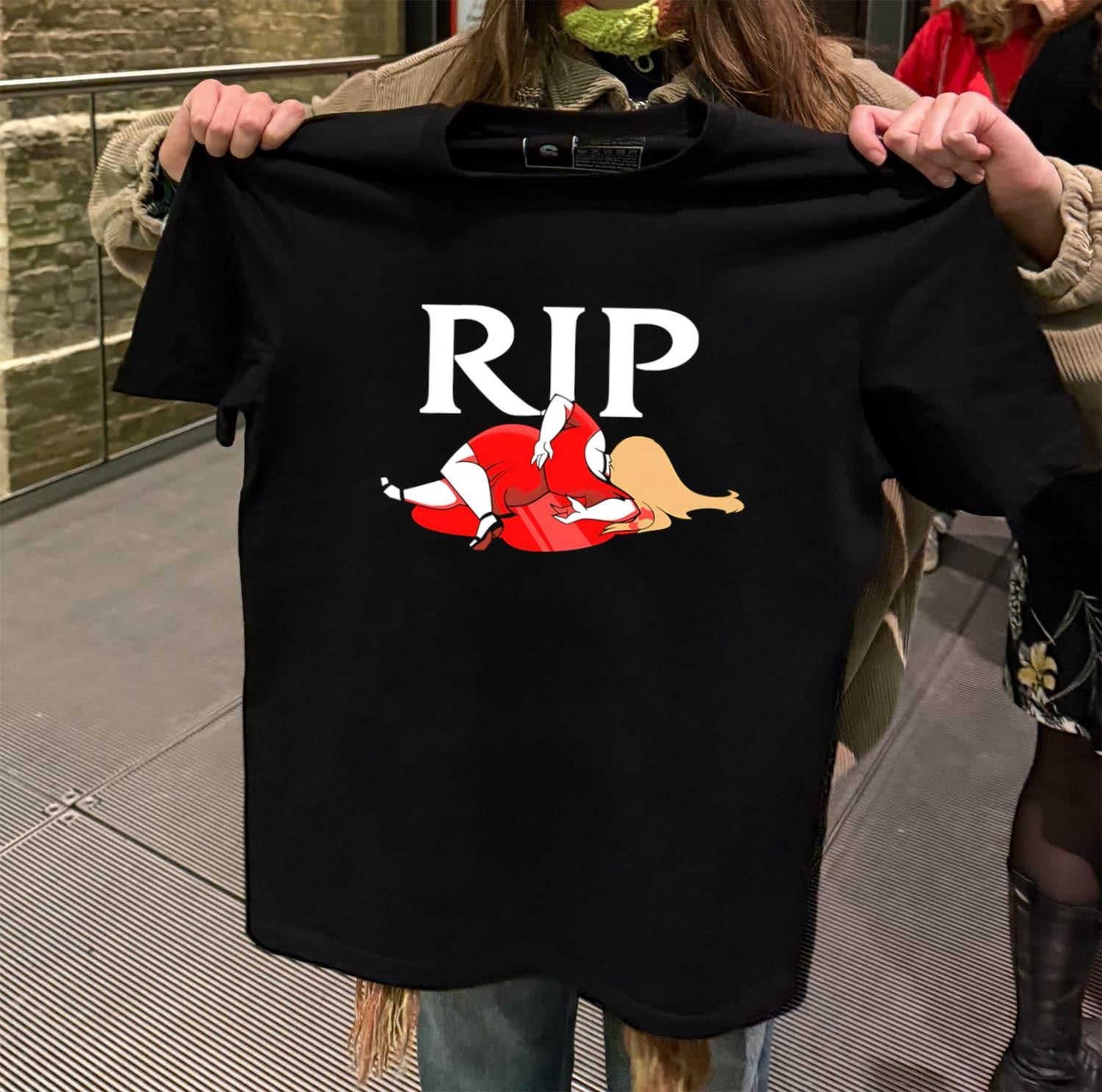 RIP Family Guy Peter Griffin Dead In Red Dress Meme - Adult & Kids T-Shirts, Sweatshirts & Hoodies apparel design preview 2