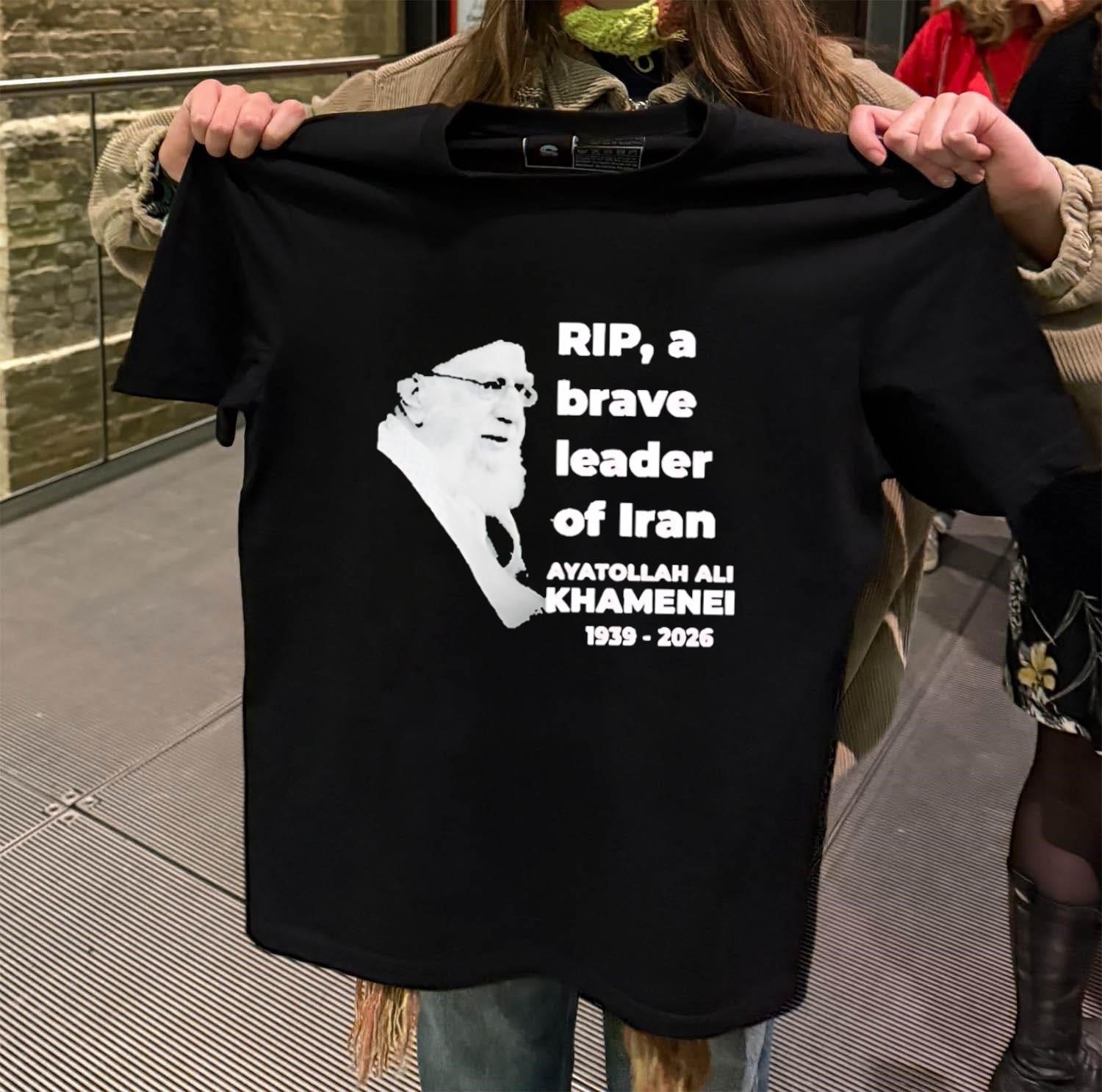 RIP a Brave Leader of Iran Ayatollah Ali Khamenei - Adult & Kids T-Shirts, Sweatshirts & Hoodies apparel design preview 2