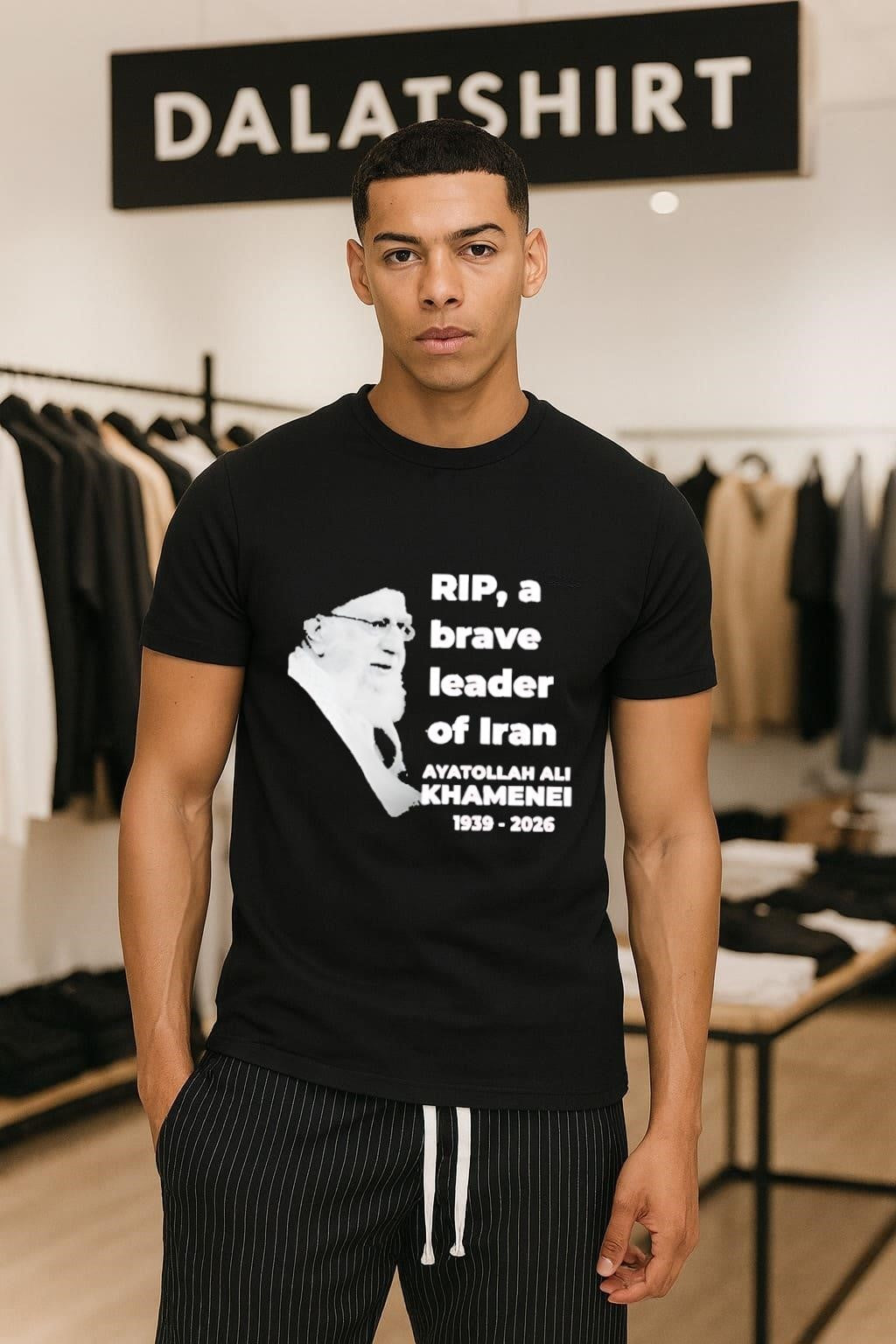 RIP a Brave Leader of Iran Ayatollah Ali Khamenei - Adult & Kids T-Shirts, Sweatshirts & Hoodies apparel design preview 1