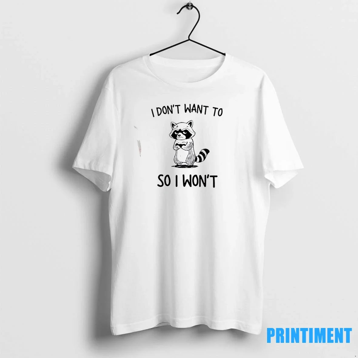 Raccoon I Dont Want To So Wont Sweater - Adult & Kids T-Shirts, Sweatshirts & Hoodies apparel design preview 1
