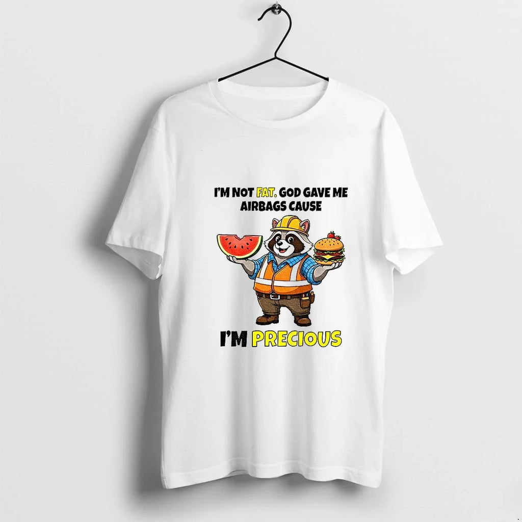Raccoon Food Im Not Fat God Gave Me Airbags Cause - Adult & Kids T-Shirts, Sweatshirts & Hoodies apparel design preview 1