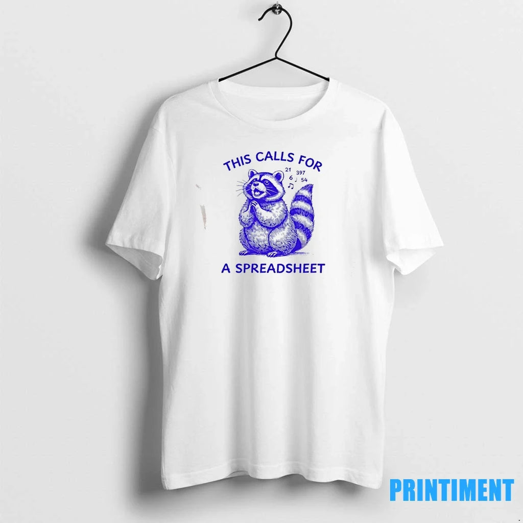 Raccoon This Calls For A Spreadsheet Sweater - Adult & Kids T-Shirts, Sweatshirts & Hoodies apparel design preview 1