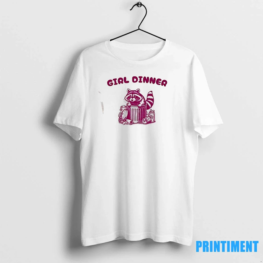 Raccoon Trash Girl Dinner Sweater - Adult & Kids T-Shirts, Sweatshirts & Hoodies apparel design preview 1