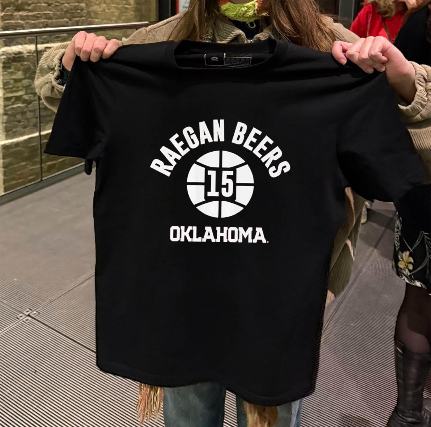 Raegan Beers Number 15 Basketball Oklahoma Women's - Adult & Kids T-Shirts, Sweatshirts & Hoodies apparel design preview 2