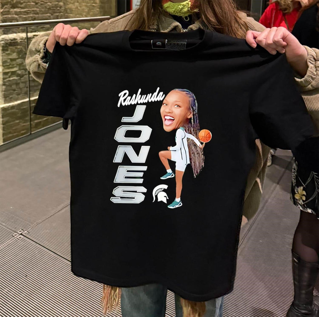 Rashunda Jones Michigan State Spartan caricature - Adult & Kids T-Shirts, Sweatshirts & Hoodies apparel design preview 2