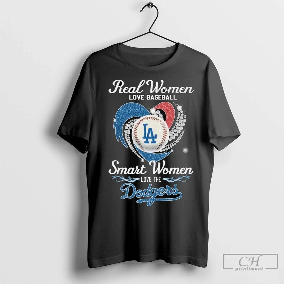 Real Women Love Baseball Smart The Los Angeles - Adult & Kids T-Shirts, Sweatshirts & Hoodies apparel design preview 1