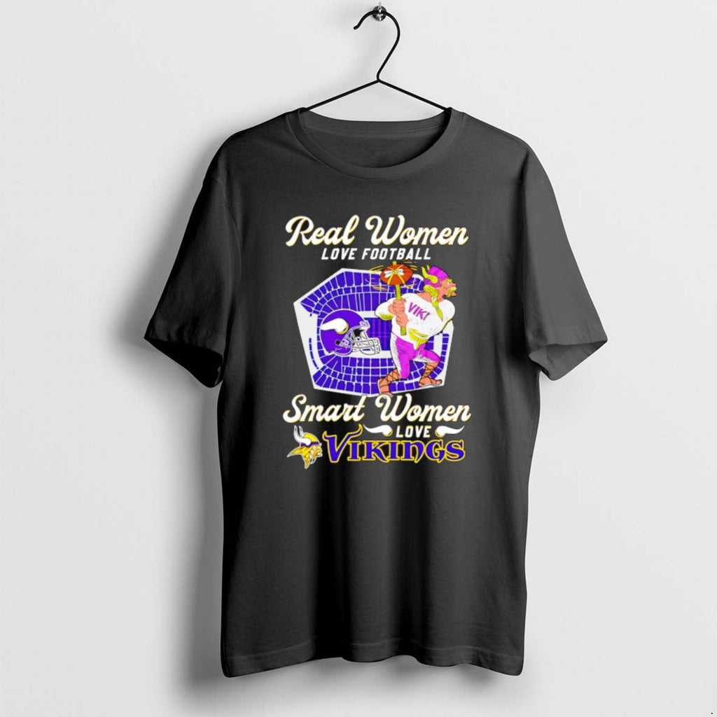 Real Women Love Minnesota Vikings Football Smart - Adult & Kids T-Shirts, Sweatshirts & Hoodies apparel design preview 1