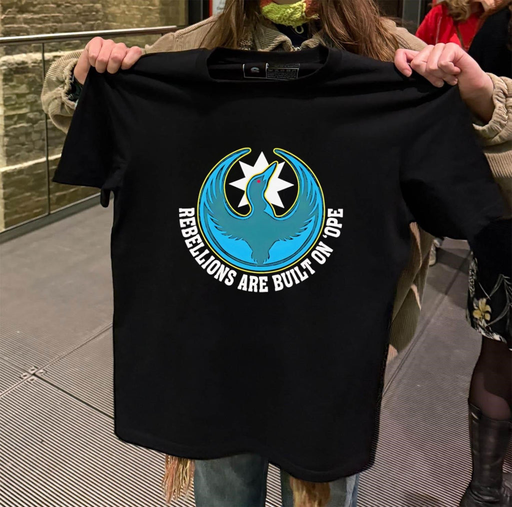 Rebellions Are Built On Ope Loon Bird Star Logo - Adult & Kids T-Shirts, Sweatshirts & Hoodies apparel design preview 2