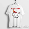 Red October Halloween Philadelphia Baseball Ghost - Adult & Kids T-Shirts, Sweatshirts & Hoodies apparel design preview 1