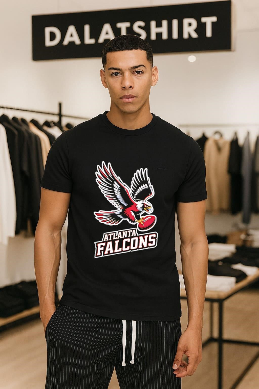 Red White Atlanta Falcons Eagle Bird Clutching - Adult & Kids T-Shirts, Sweatshirts & Hoodies apparel design preview 1
