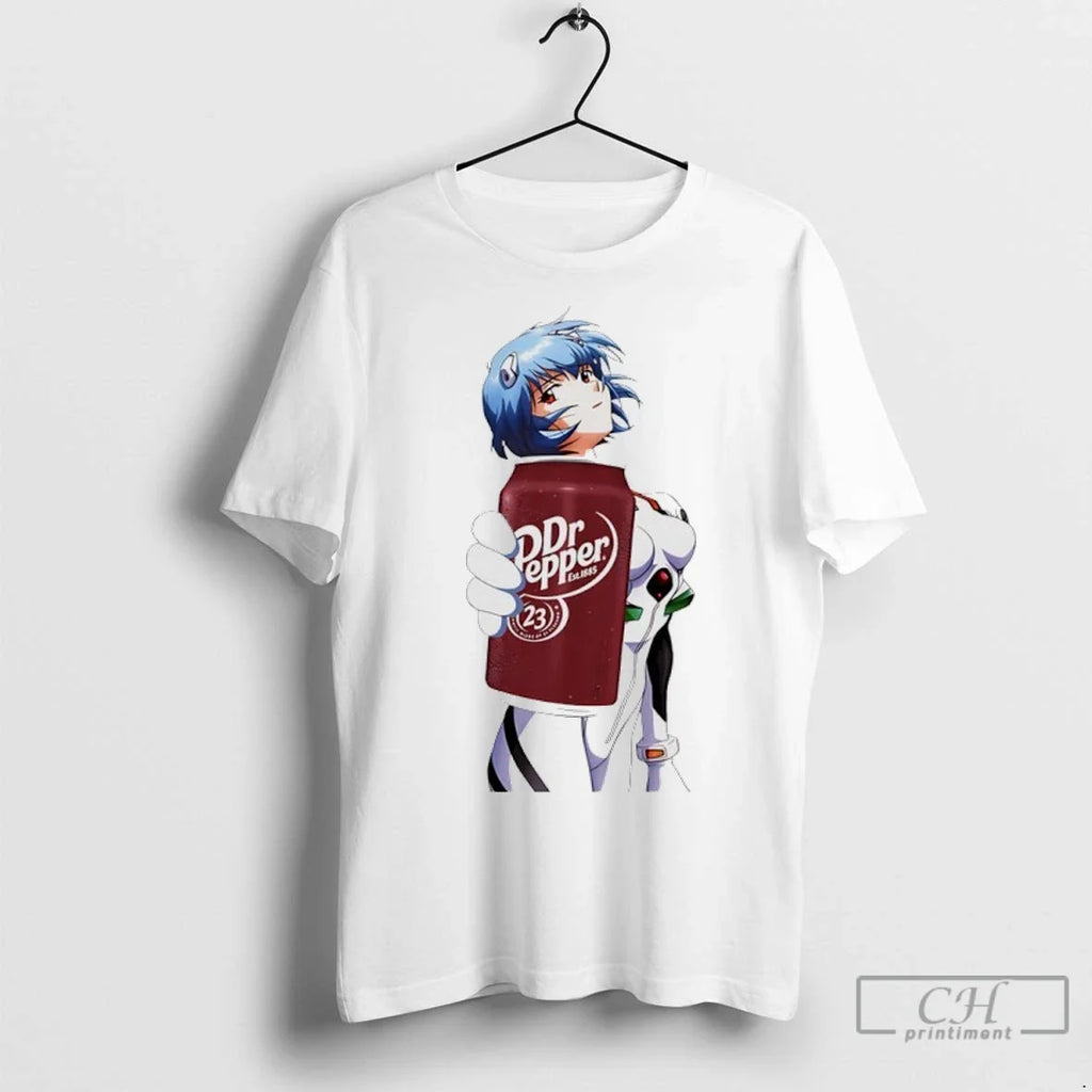 Rei Ayanami X Dr Pepper - Adult & Kids T-Shirts, Sweatshirts & Hoodies apparel design preview 1