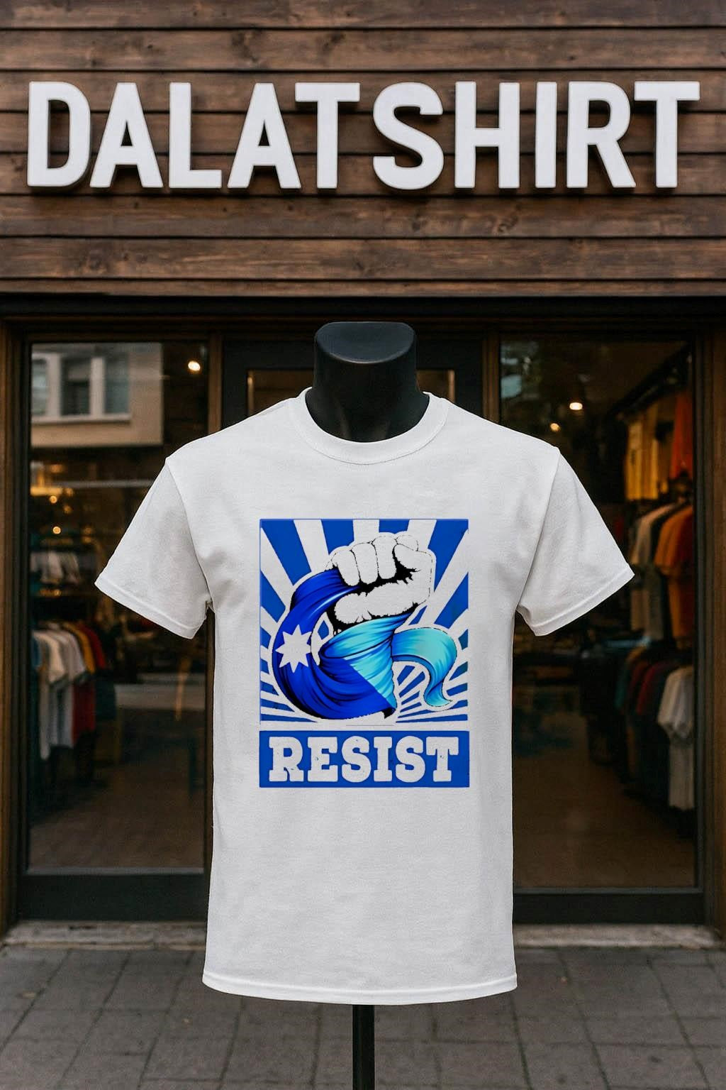 Resist Raising Fist Blue State Of Minnesota Star - Adult & Kids T-Shirts, Sweatshirts & Hoodies apparel design preview 1