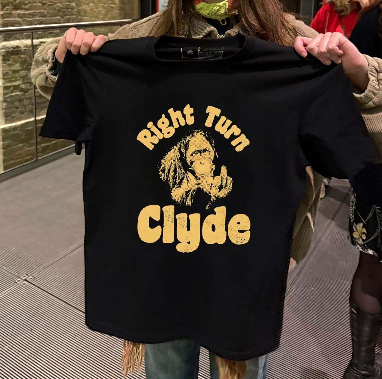 Right Turn Clyde Every Which Way But Loose Orangutan - Adult & Kids T-Shirts, Sweatshirts & Hoodies apparel design preview 2