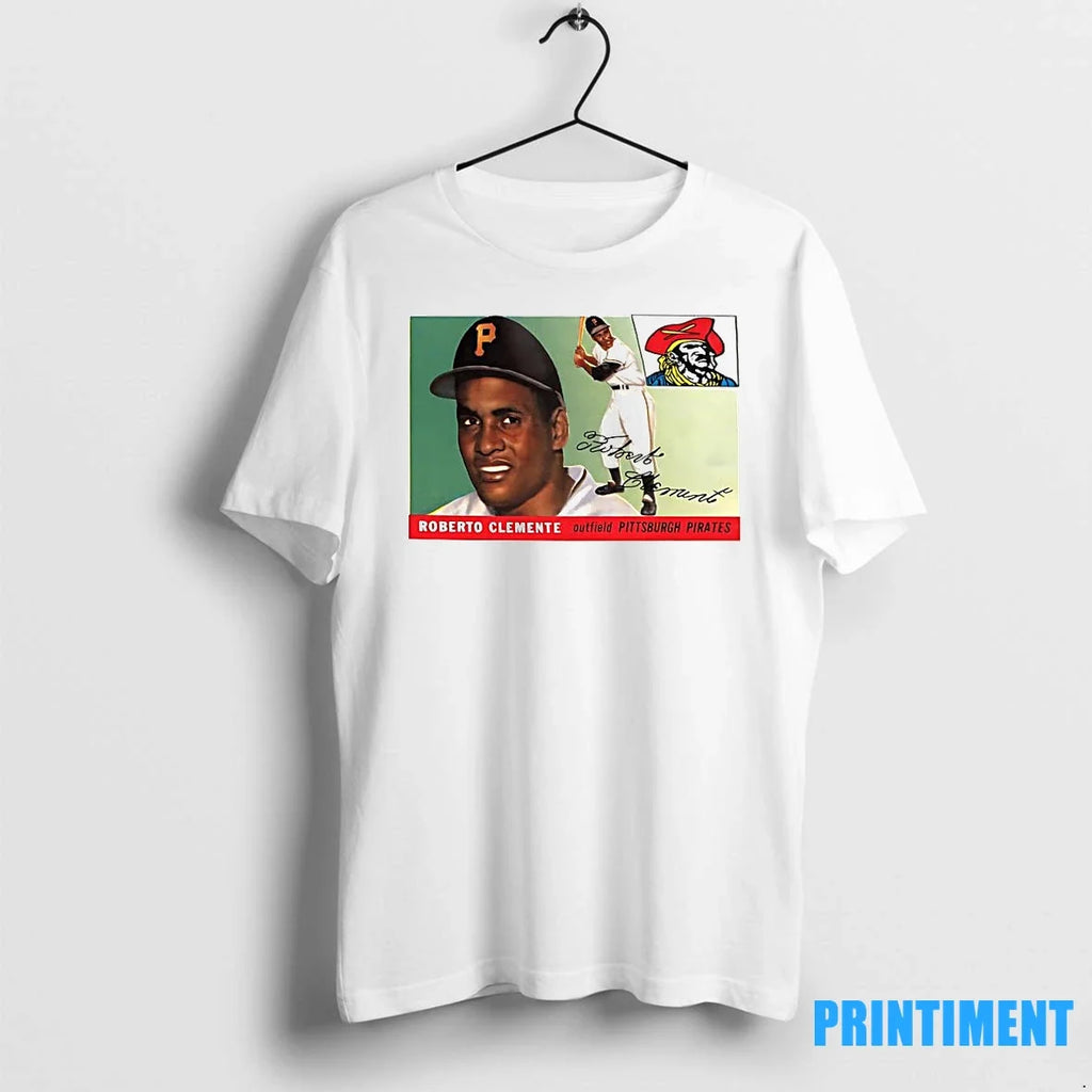 Roberto Clemente Pittsburgh Pirates 1955 Topps - Adult & Kids T-Shirts, Sweatshirts & Hoodies apparel design preview 1